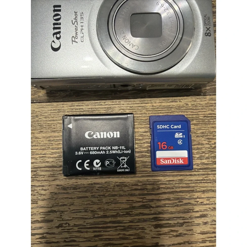 Canon Power shot GLPH135 8X Zoom 5.0-40 mm UNTESTED With Battery & SDHC Card